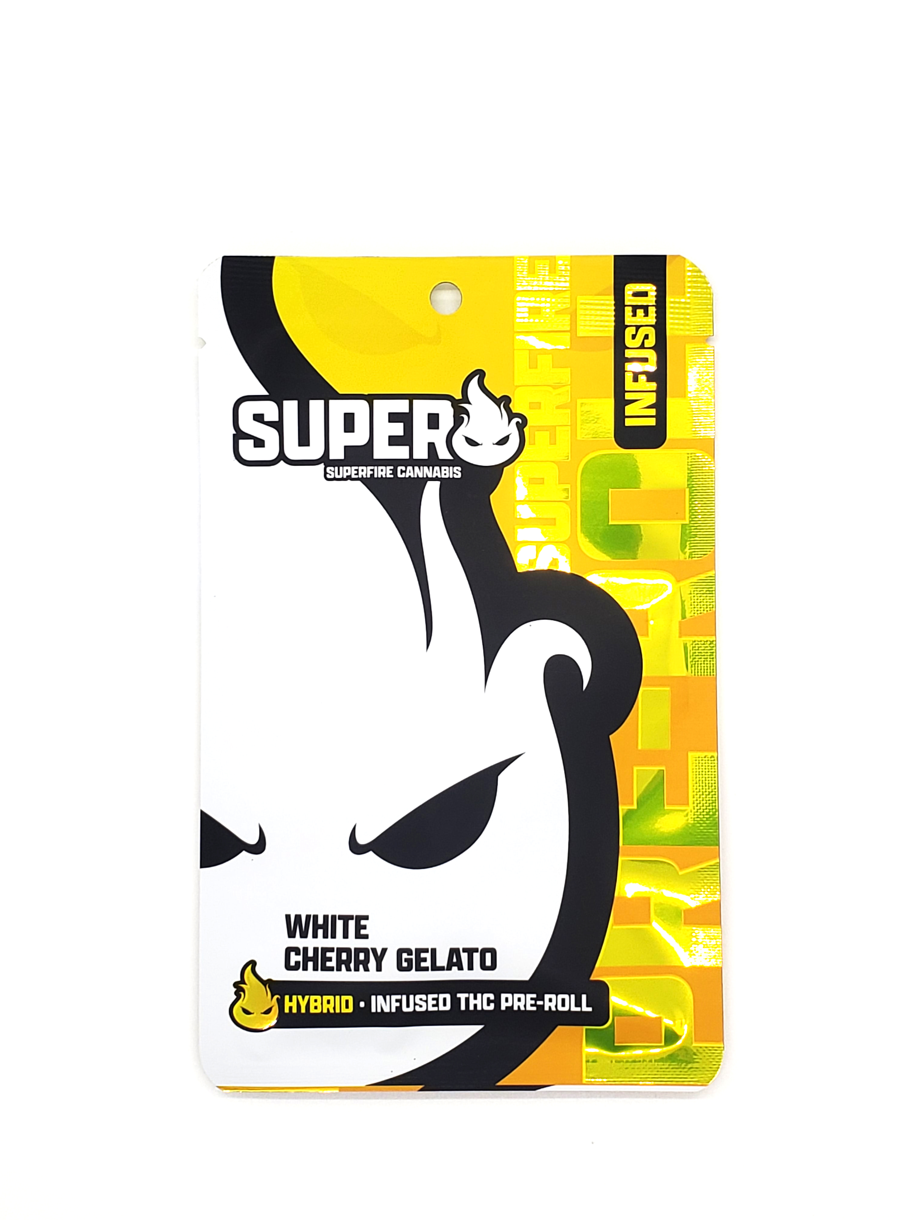 Photograph of product: Superfire White Cherry Gelato Infused Preroll Rec