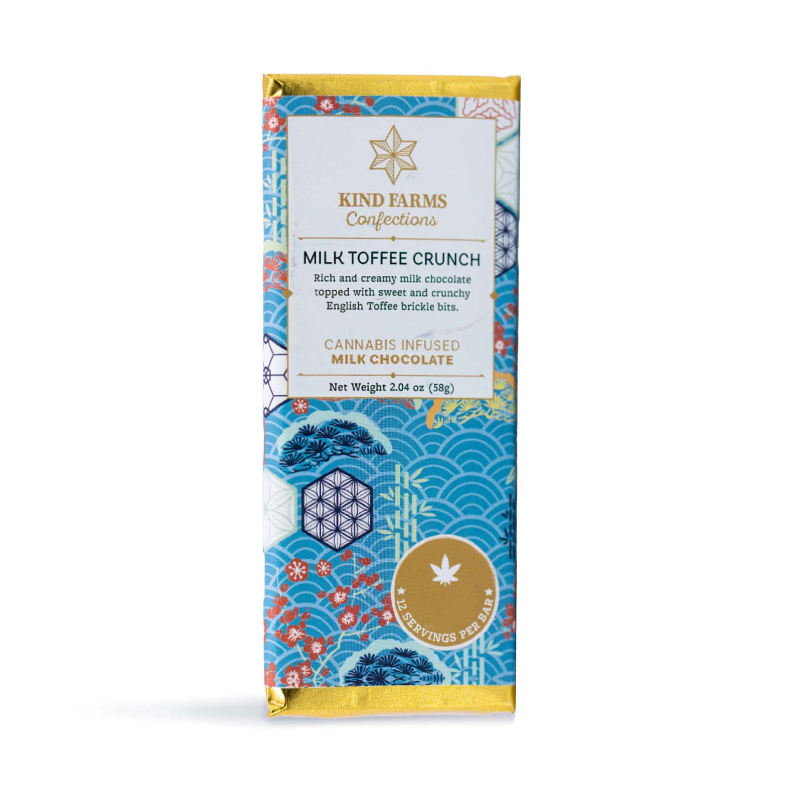 Photograph of product: Milk Toffee Crunch Chocolate Bar