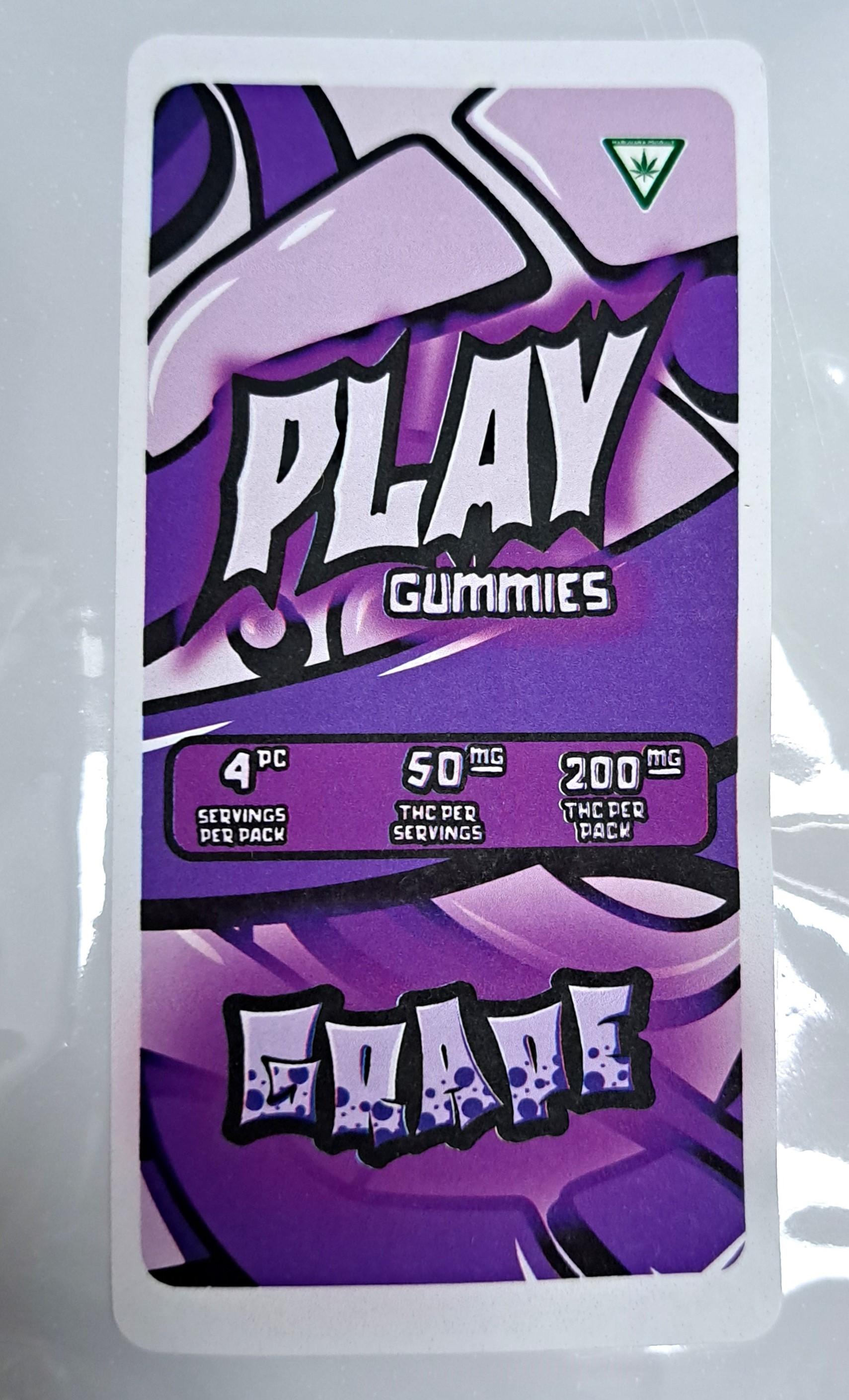 Photograph of Product: AU PLAY: Grape 200mg Gummie (4x50mg)