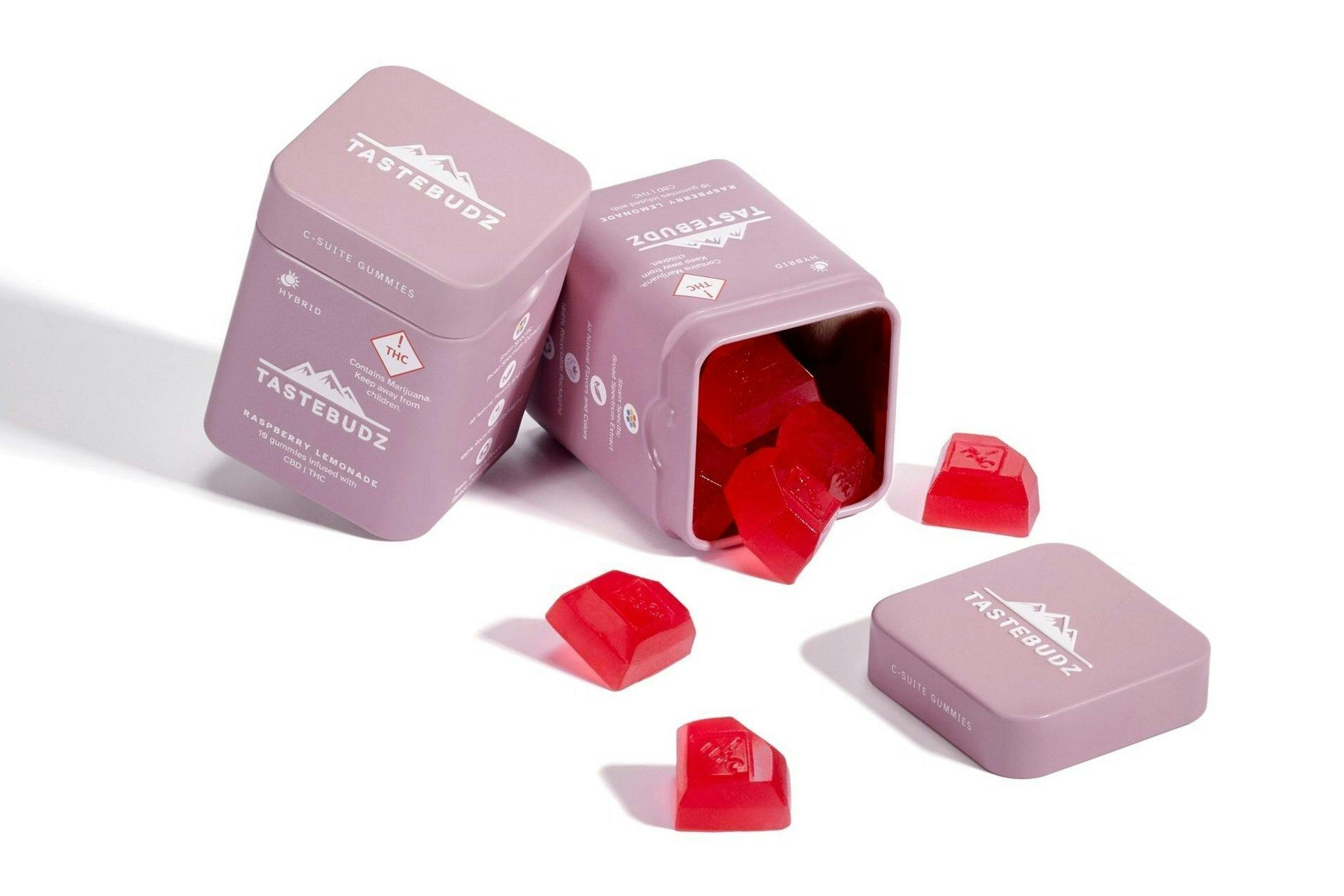 Photograph of product: Tastebudz | Rosin Gummies CBD:TH-oui - Raspberry Lemonade