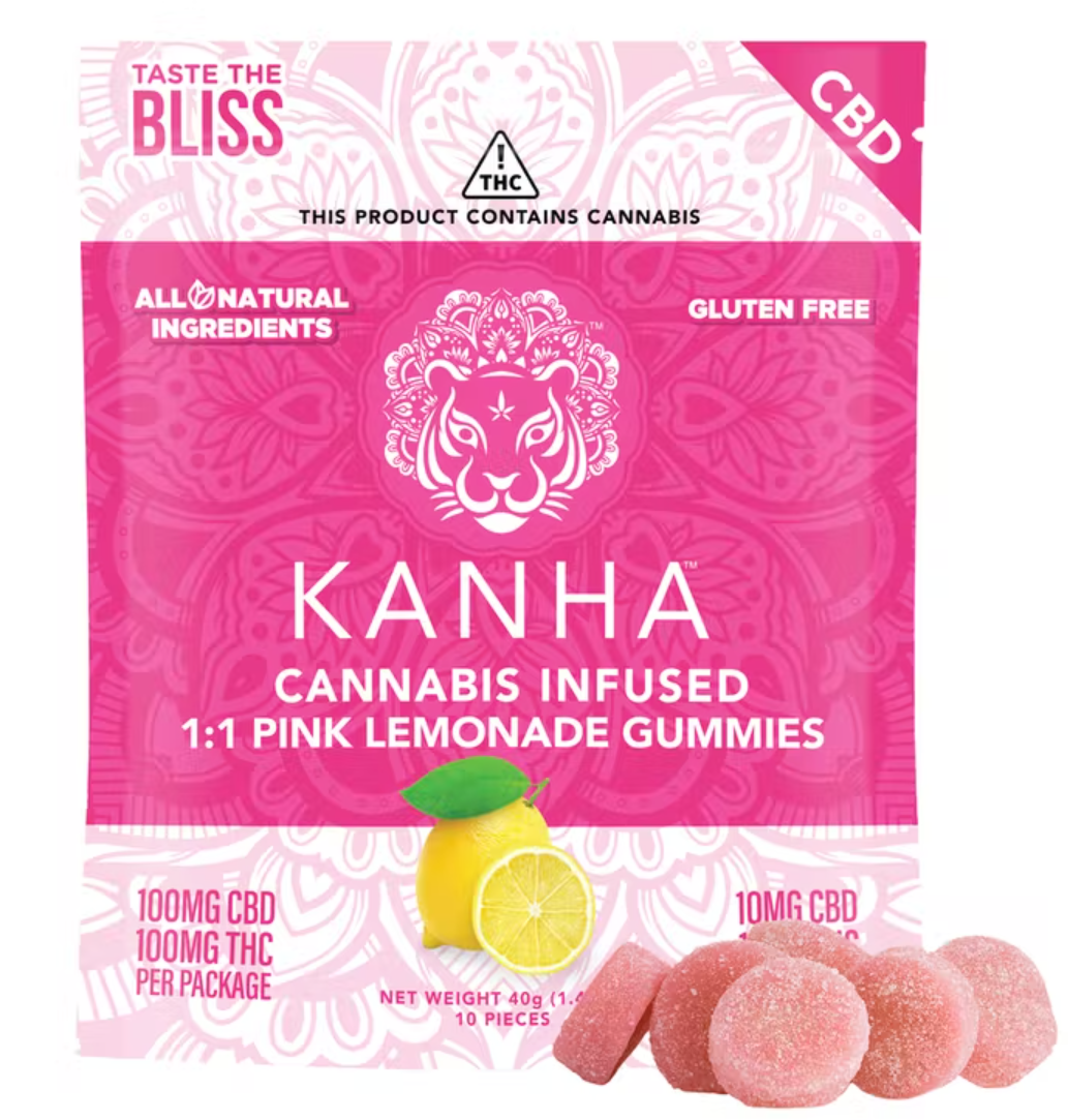 Photograph of product: PINK LEMONADE 1:1 CBD GUMMIES