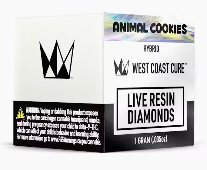 Photograph of product: West Coast Cure Animal Cookies Hybrid Live Resin Diamonds 1g