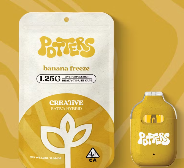 Photograph of product: Banana Freeze (Si) Live ALL-IN-ONE 1.25g - Potters