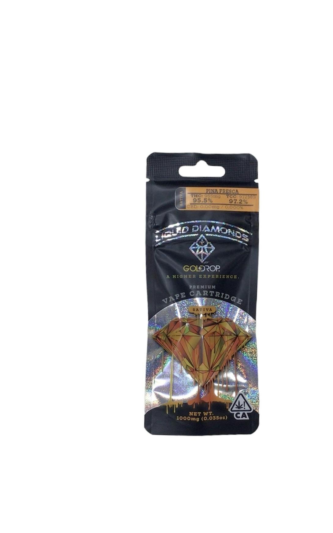 Photograph of product: Gold Drop- Pine Fresca Liquid Diamonds Cartridge