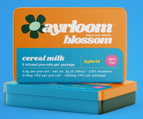 Photograph of product: GVL | Ayrloom | Cereal Milk | Pre-roll 5pk
