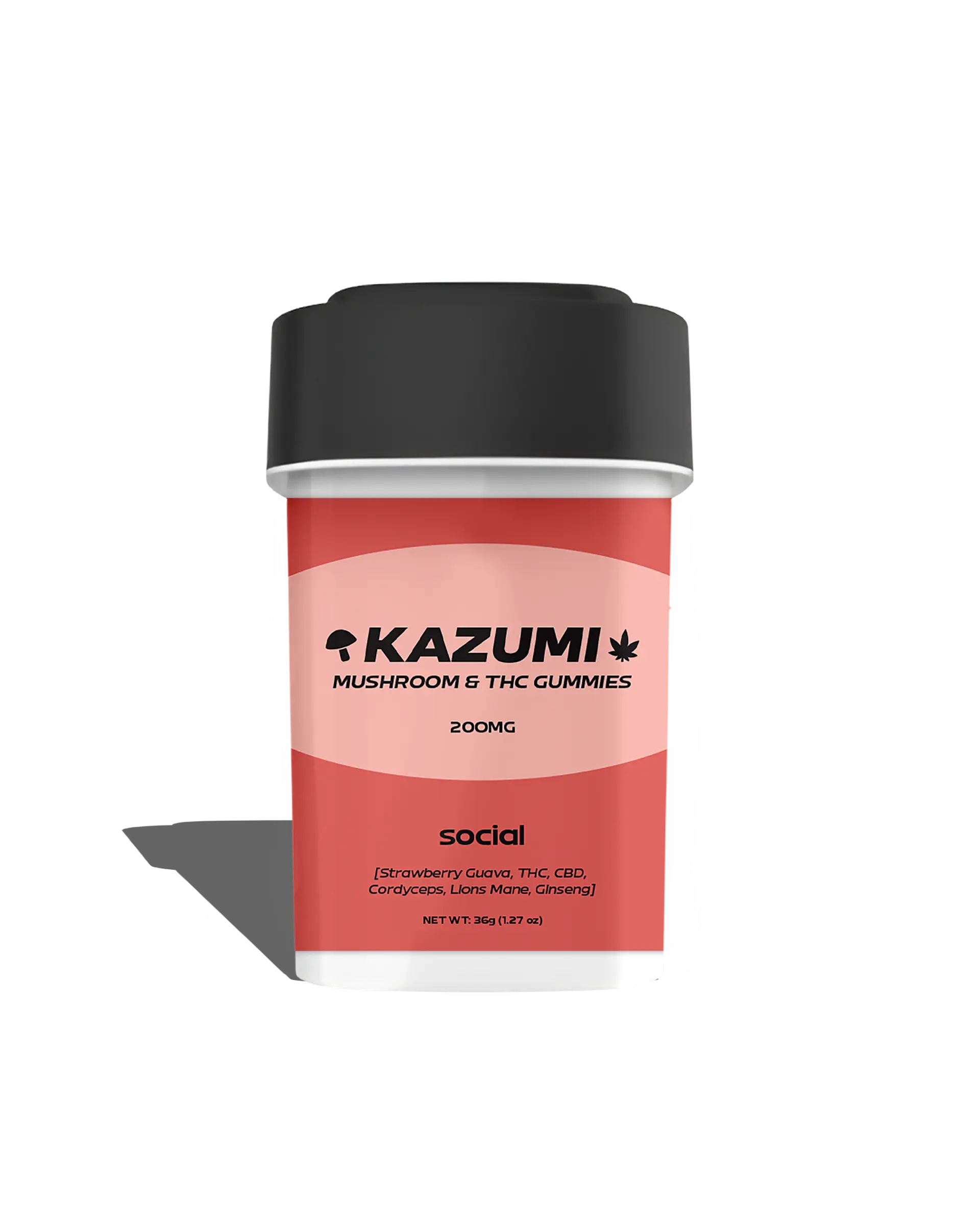 Photograph of product: Social Strawberry Guava Mushroom Blend and TH-oui Gummies 200mg