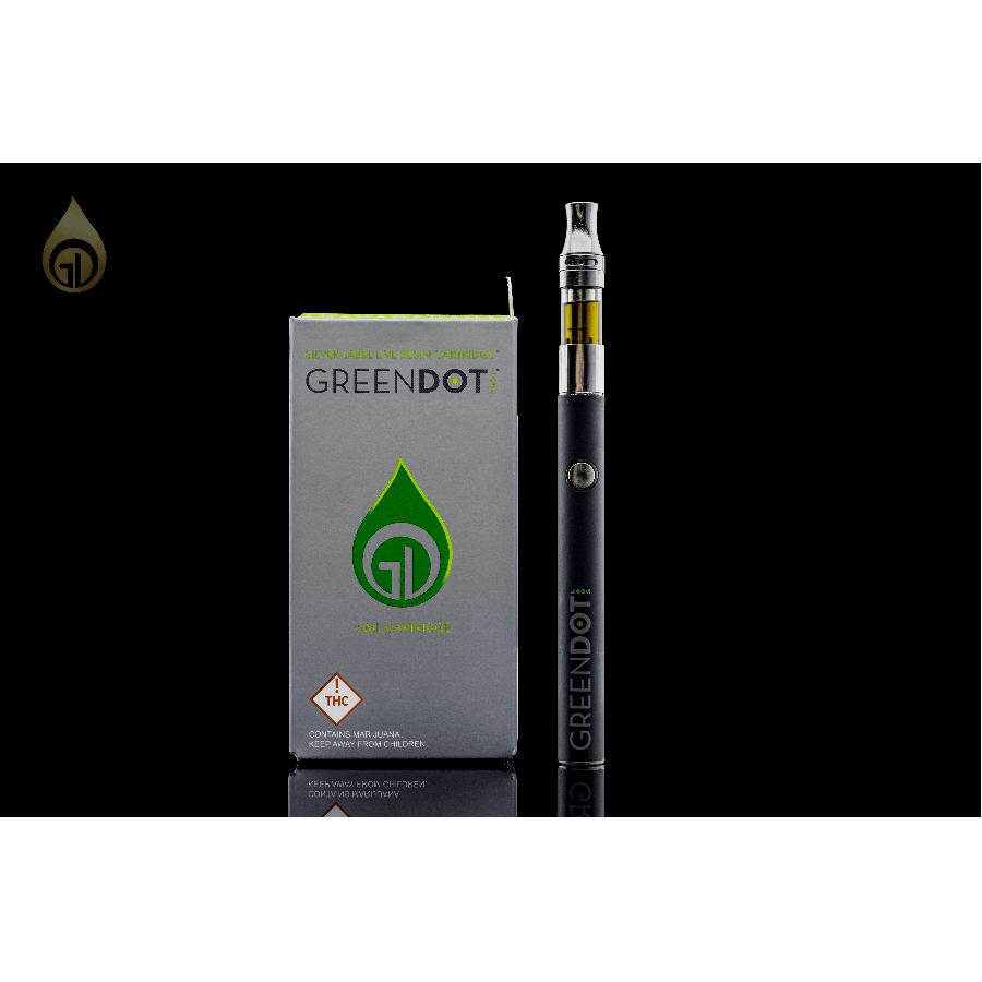 Photograph of product: Green Dot Labs - Clementine - 500mg Silver Label Live Resin Cartridge