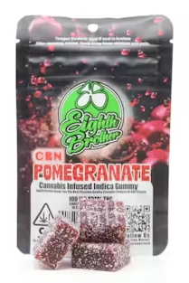 Photograph of product: Brother Pomegranate CBN Cut-a-Dose Gummy Single 100mg
