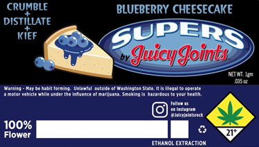 Photograph of product: Blueberry Cheesecake Supers - by Juicy Joints