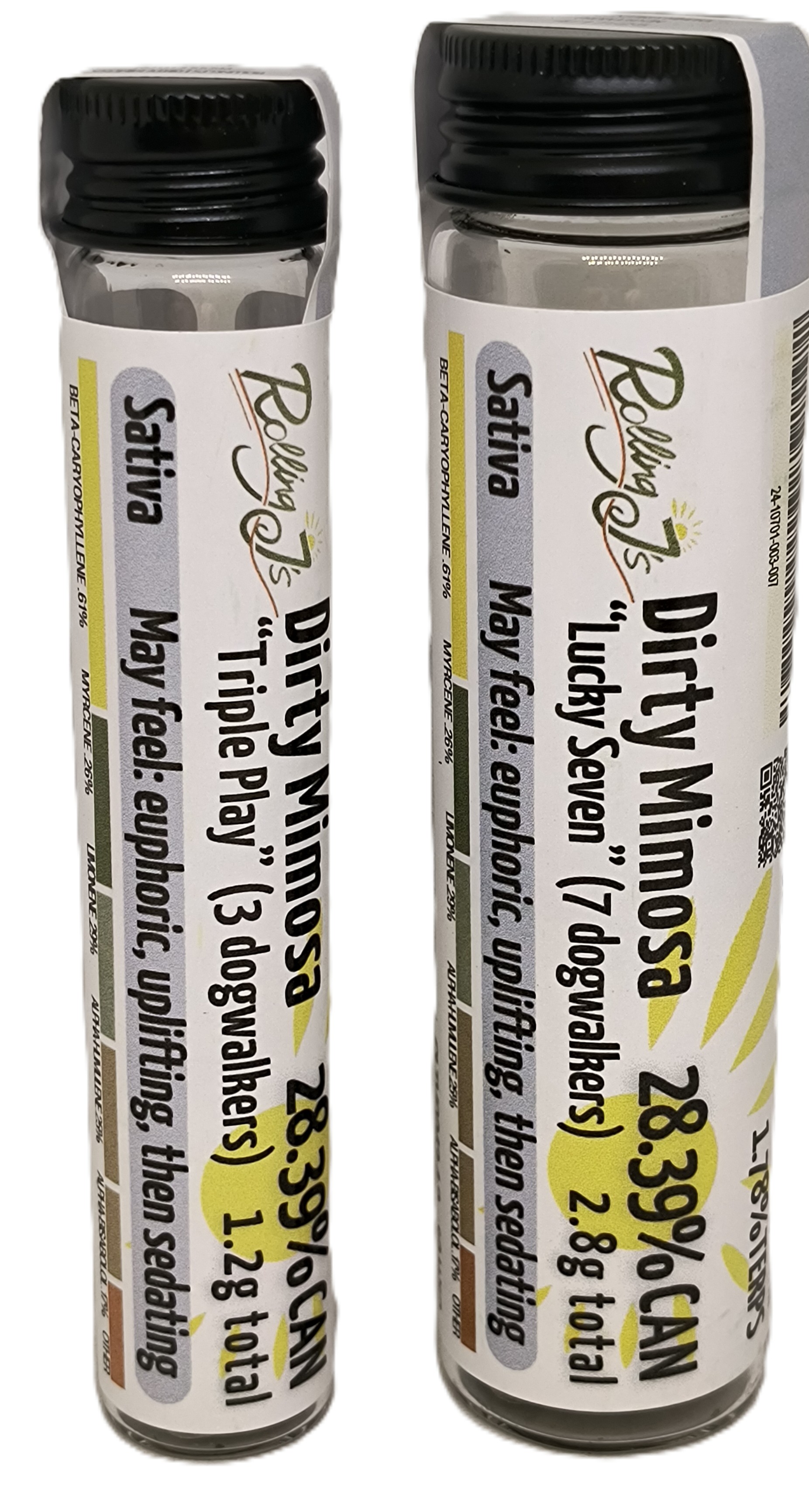 Photograph of product: Dirty Mimosa Pre-Roll 3-Pack | Rolling J's