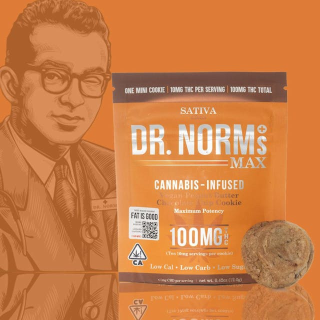 Photograph of product: MAX Peanut Butter Chocolate Chip Cookie | 100mg - 