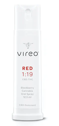 Photograph of product: Vireo | Red 1:19 Blackberry | Oral Spray | 142.5mg