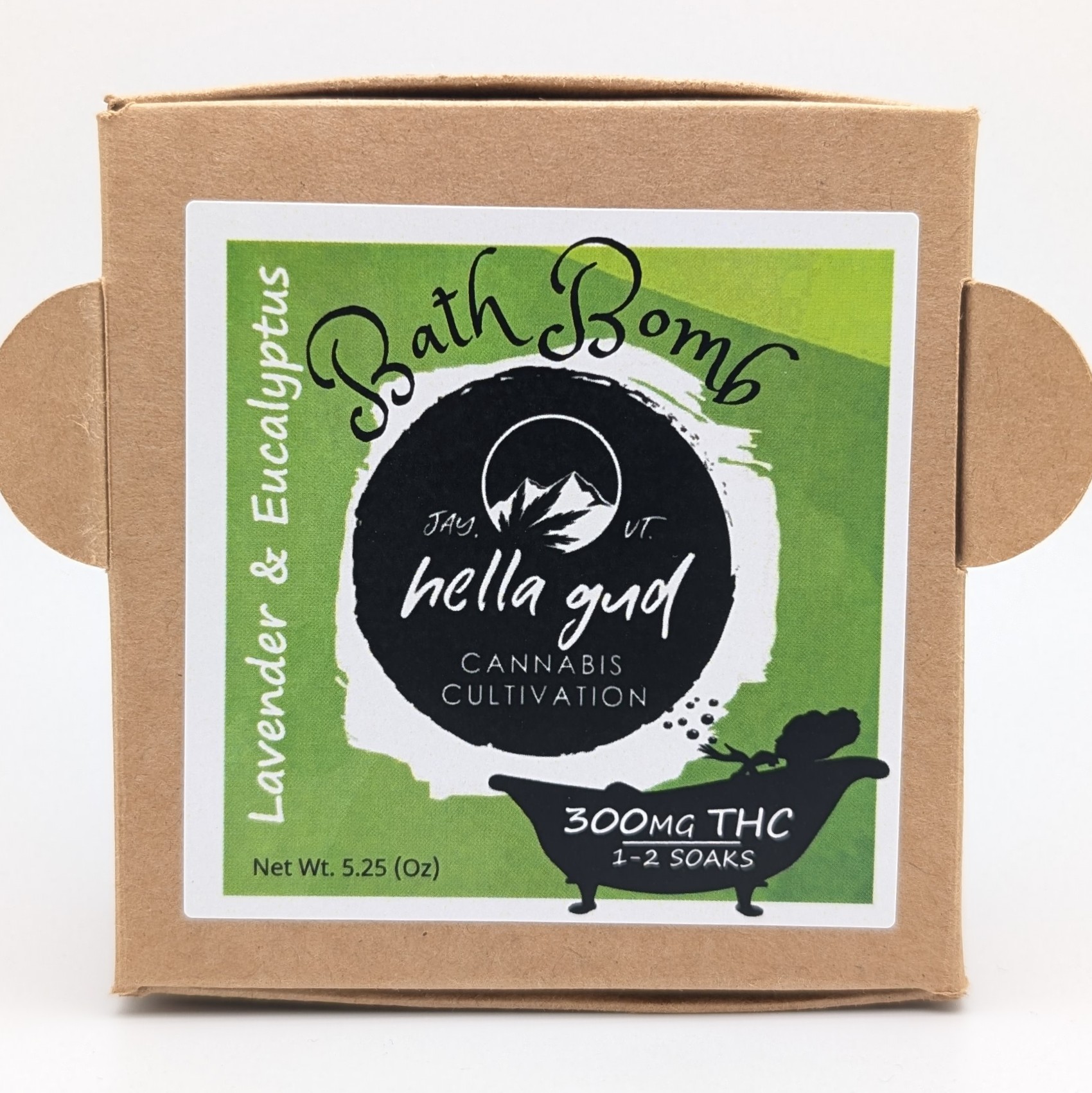 Photograph of product: Lavender & Eucalyptus Bath Bomb 300mg