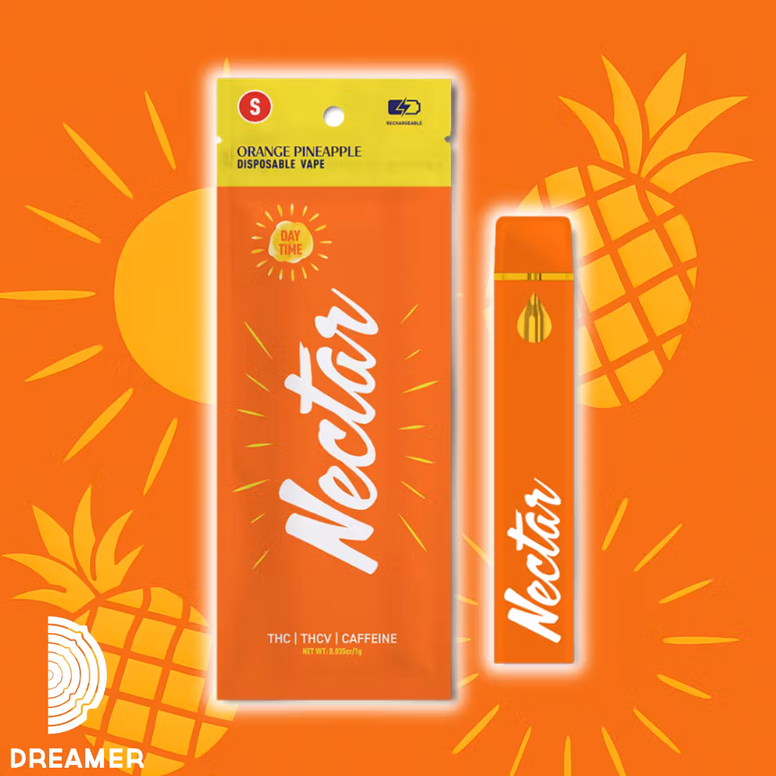 Photograph of product: Nectar - Daytime Orange Pineapple - Disposable Vape - 1g