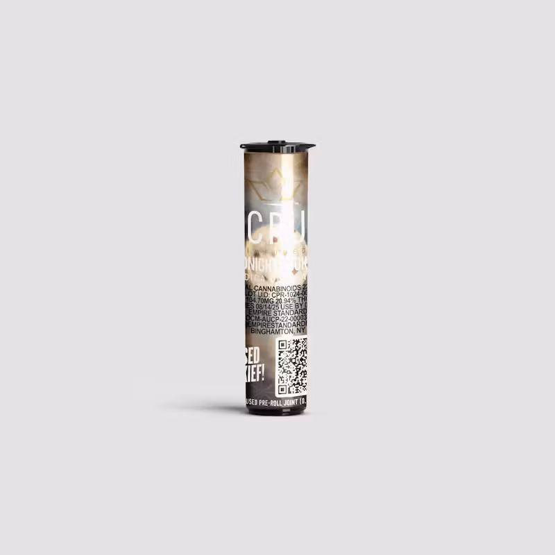 Photograph of product: CRU | Midnight Cookies Infused Pre-roll, .5