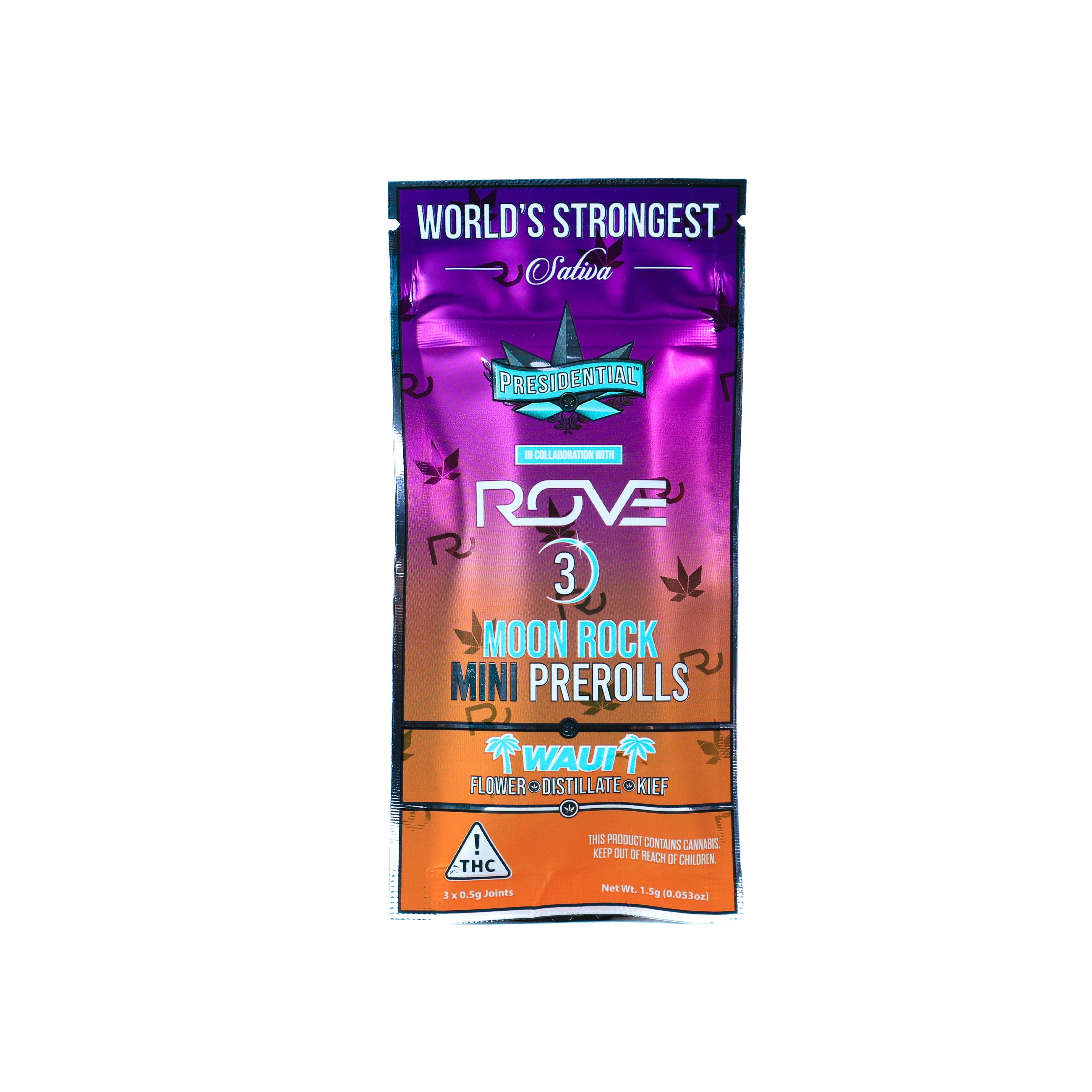 Photograph of product: Waui Moonrock Infused Mini Preroll 3pk