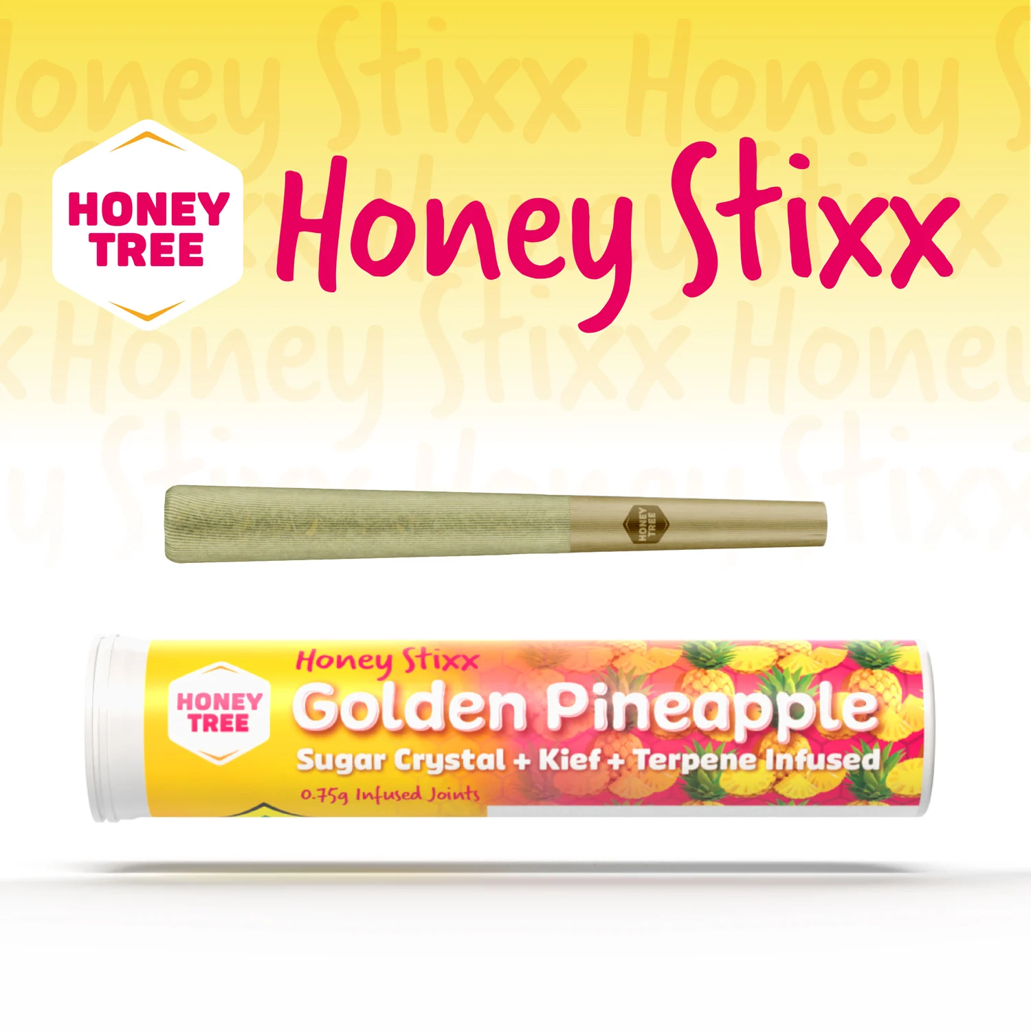 Photograph of product: Honey Stixx - Golden Pineapple (S) - Flavored Infused Pre-roll - 0.75g