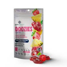 Photograph of product: GR Doozies Plus (DOH) 10pk CBC CBG 1:1:1 Strawberry Pineapple