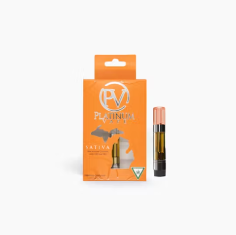 Photograph of product: PLATINUM VAPE PASSIONFRUIT PLEASER CART 1G