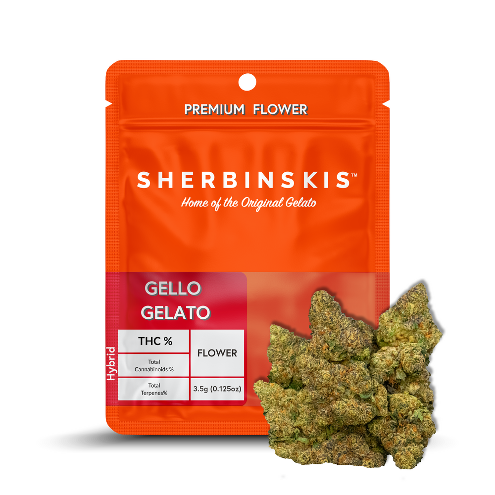 Photograph of product: Sherbinskis | Gello Gelato Prepackaged Flower | 3.5g