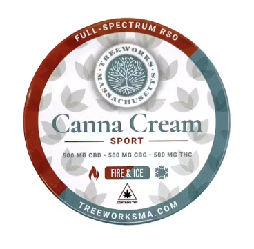 Photograph of product: Treeworks 1:1:1 Canna Cream Pro Sport Body Rub (TH-oui:CBD:CBG)