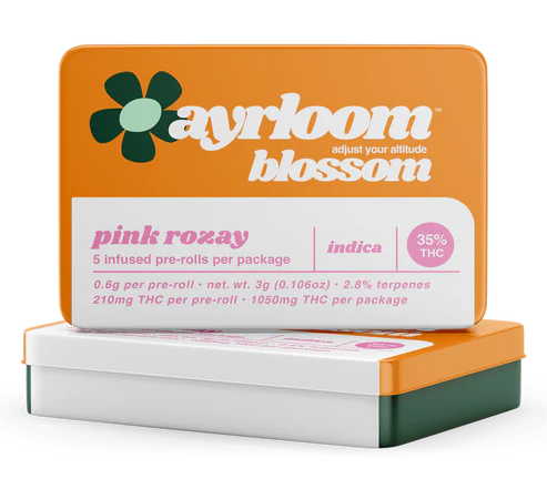 Photograph of product: Ayrloom | Pink Rozay | Infused Pre-Roll | 5 Pack