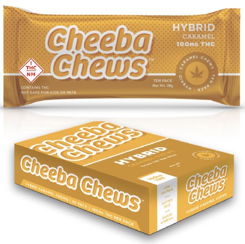 Photograph of product: Cheeba Chews - Hybrid Caramel Chew Taffy 100mg TH-oui