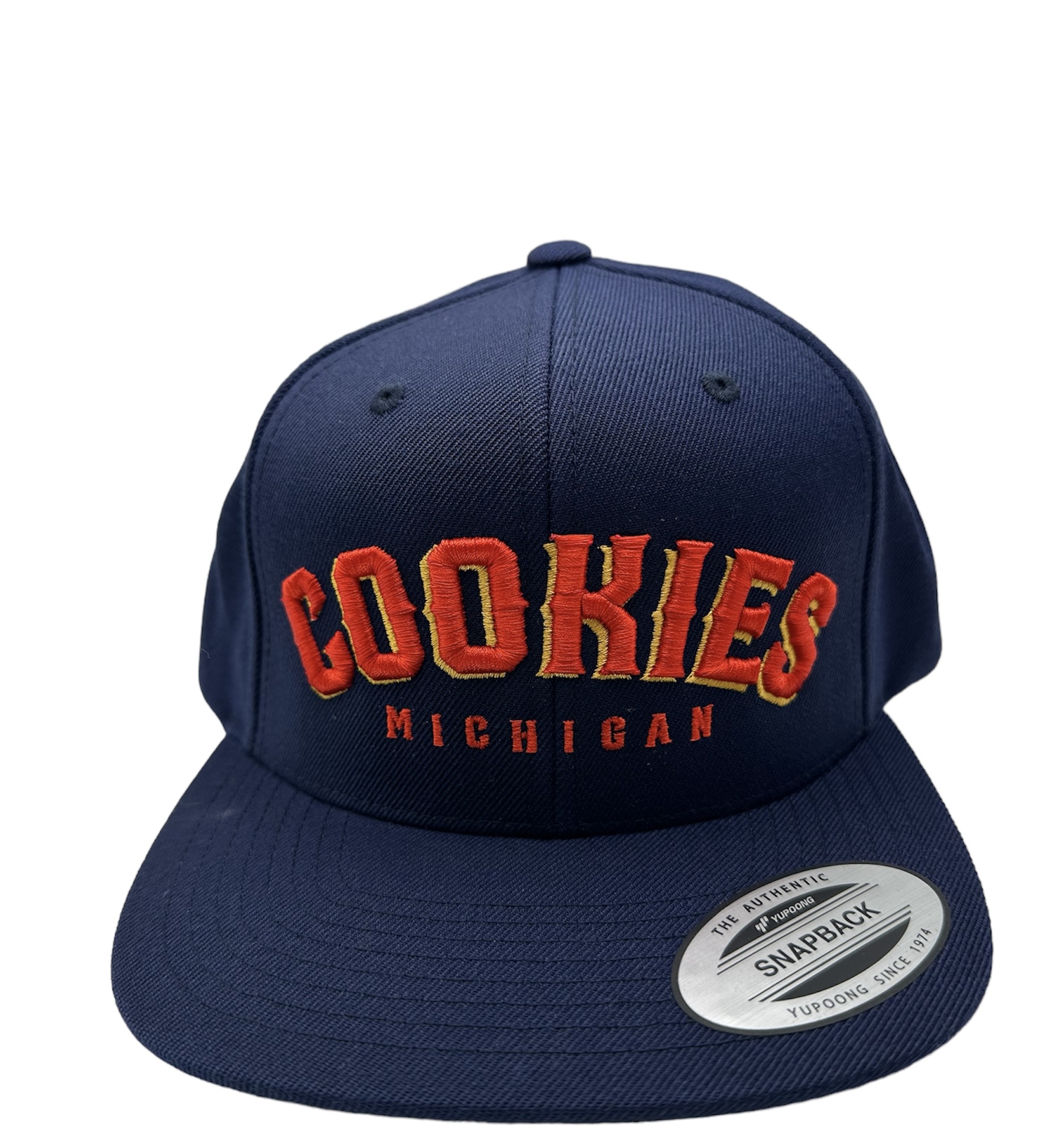 Photograph of product: Cookies Monroe Michigan Snapback Hat- Navy