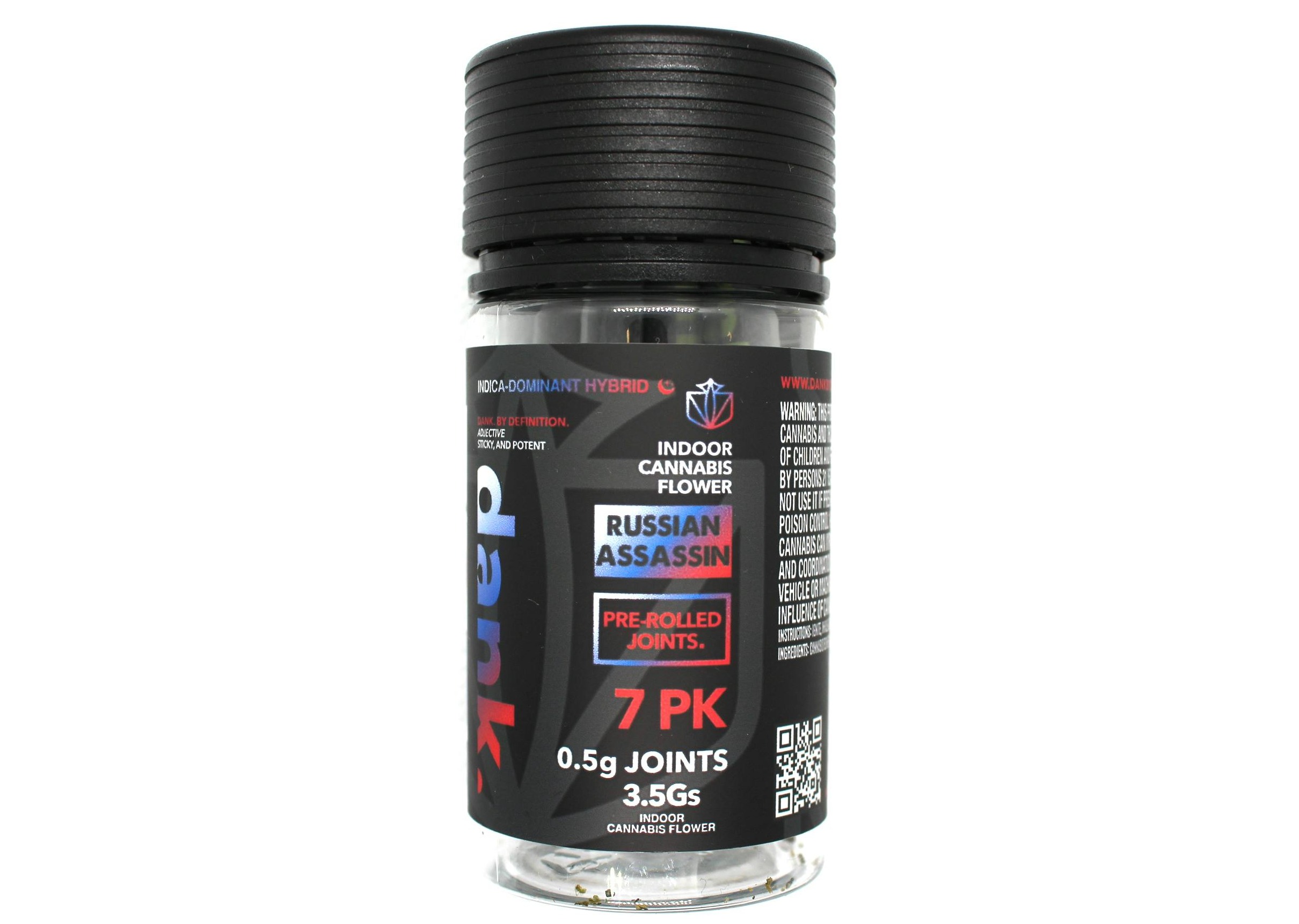 Photograph of product: Dank | Russian Assassin | 0.5g Pre-Rolls | 7pk