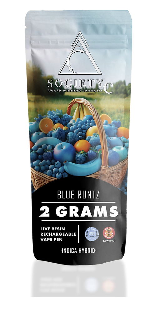 Photograph of product: Society C | Blue Runtz | 2G Live Resin Disposable Vape