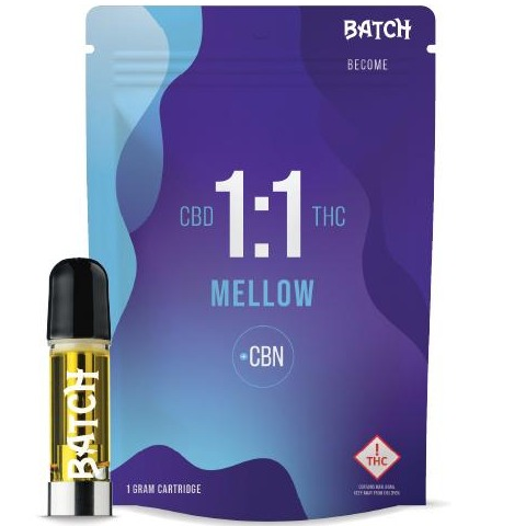 Photograph of product: Batch 1000mg MELLOW 1:1+CBN