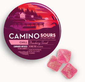 Photograph of Product: Camino Sours - Strawberry Sunset - 200mg Gummies (10x20mg)