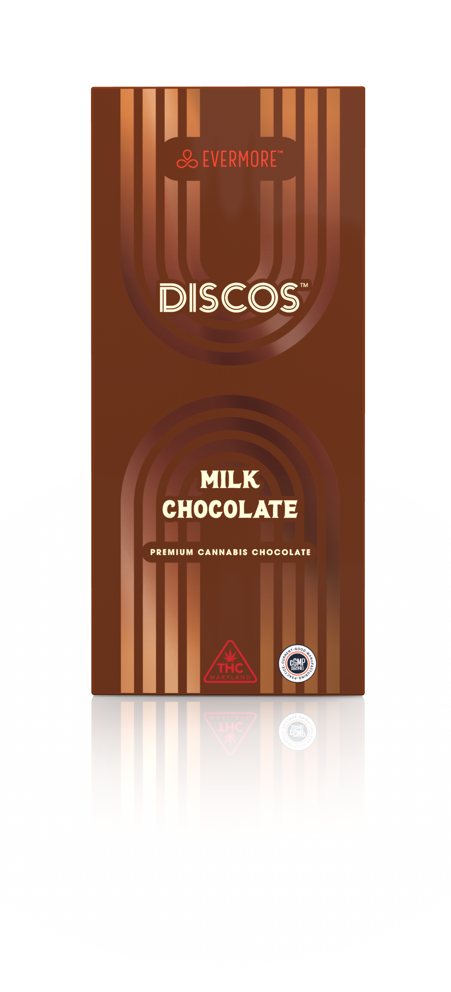 Photograph of product: Evermore | Discos | Milk Chocolate | 10 x 10mg
