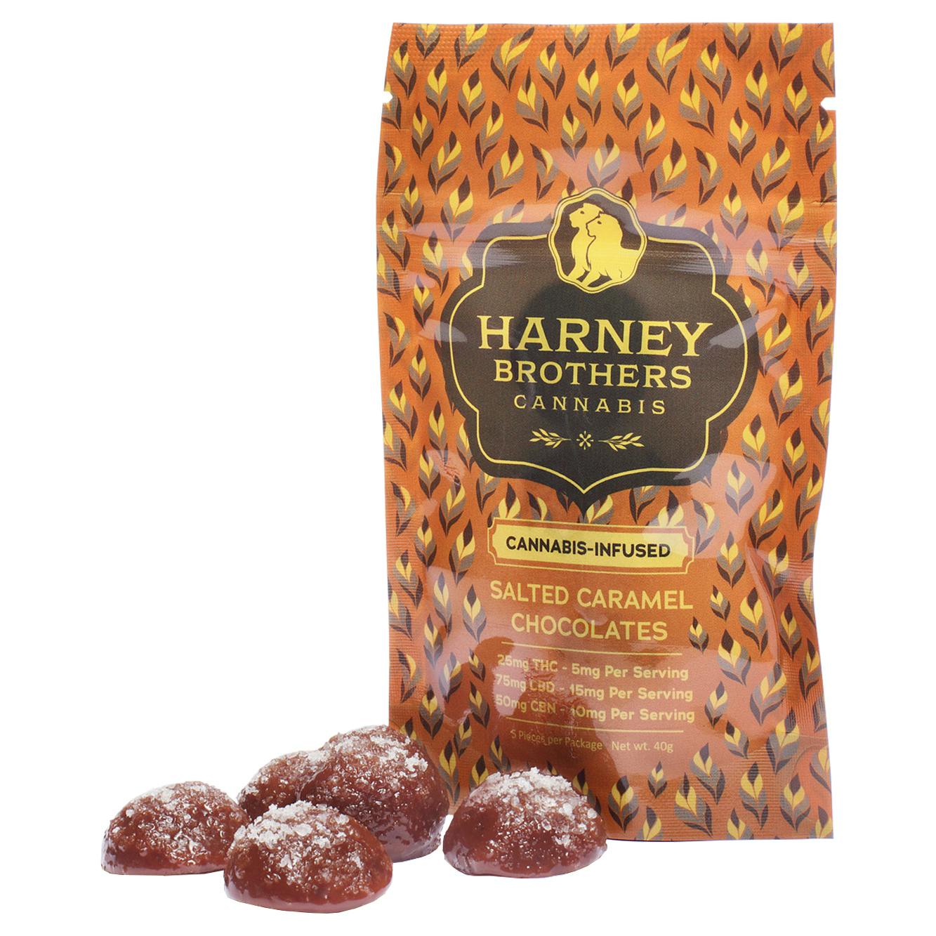 Photograph of Product: Harney Brothers Cannabis - Salted Caramel Chocolates - 5pk