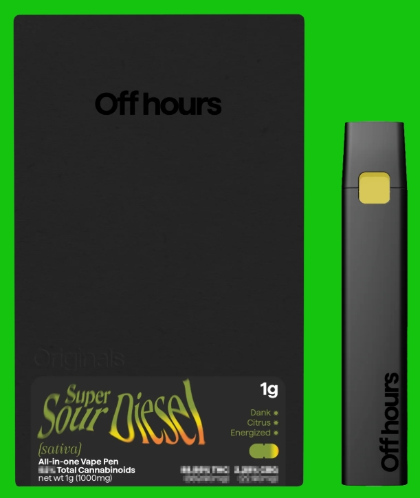 Photograph of product: Off Hours - Super Sour Diesel - AIO Vape Pen