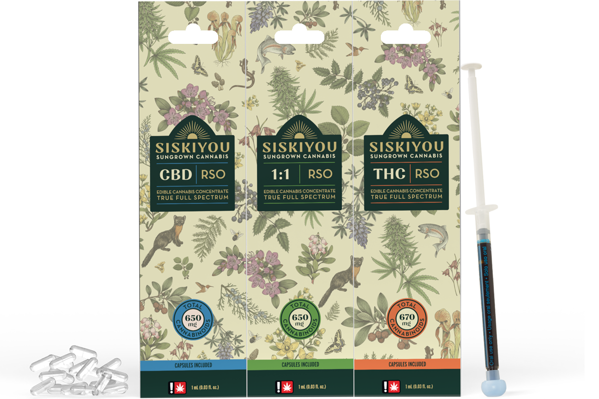 Photograph of product: SISKIYOU SUNGROWN | RSO | 1:1 | 1ML