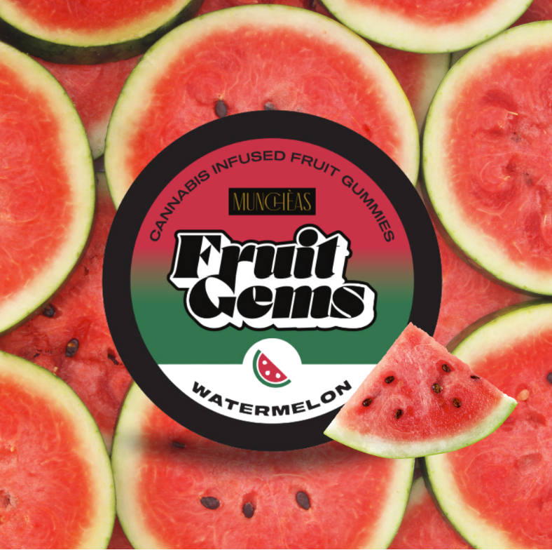 Photograph of product: Munchas |   Fruit Gems | Watermelon | 100mg