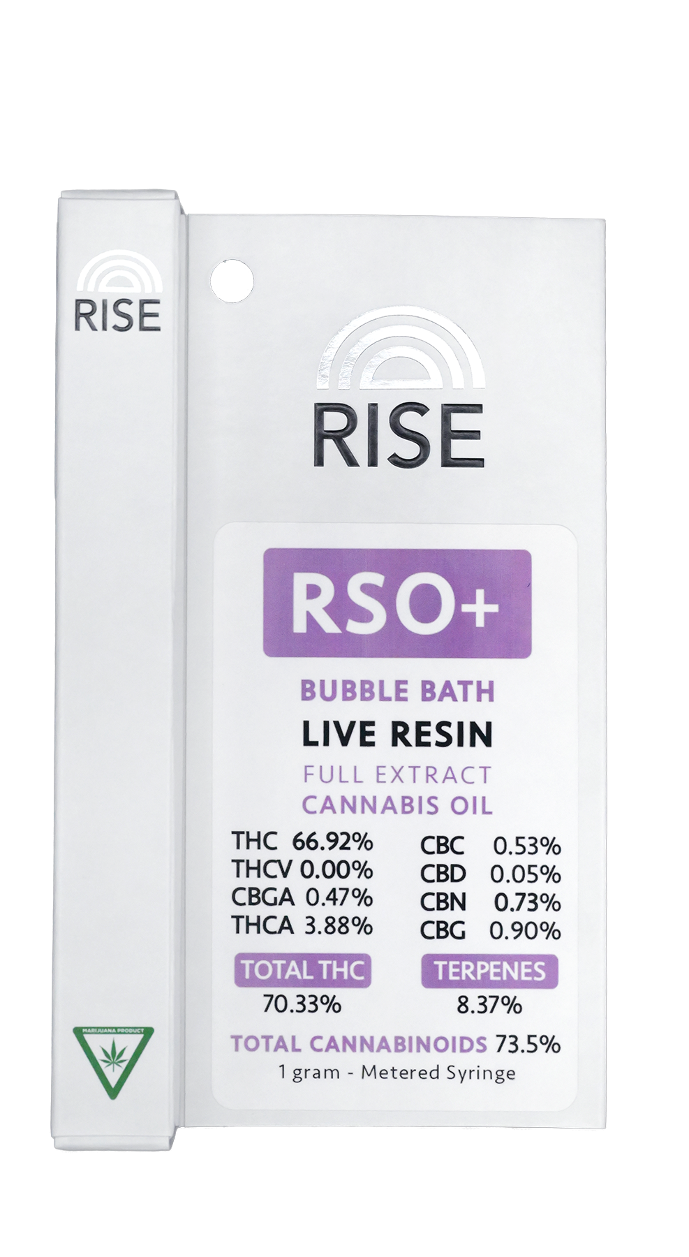 Photograph of product: Rise | RSO + Bubble Bath 1g Concentrate