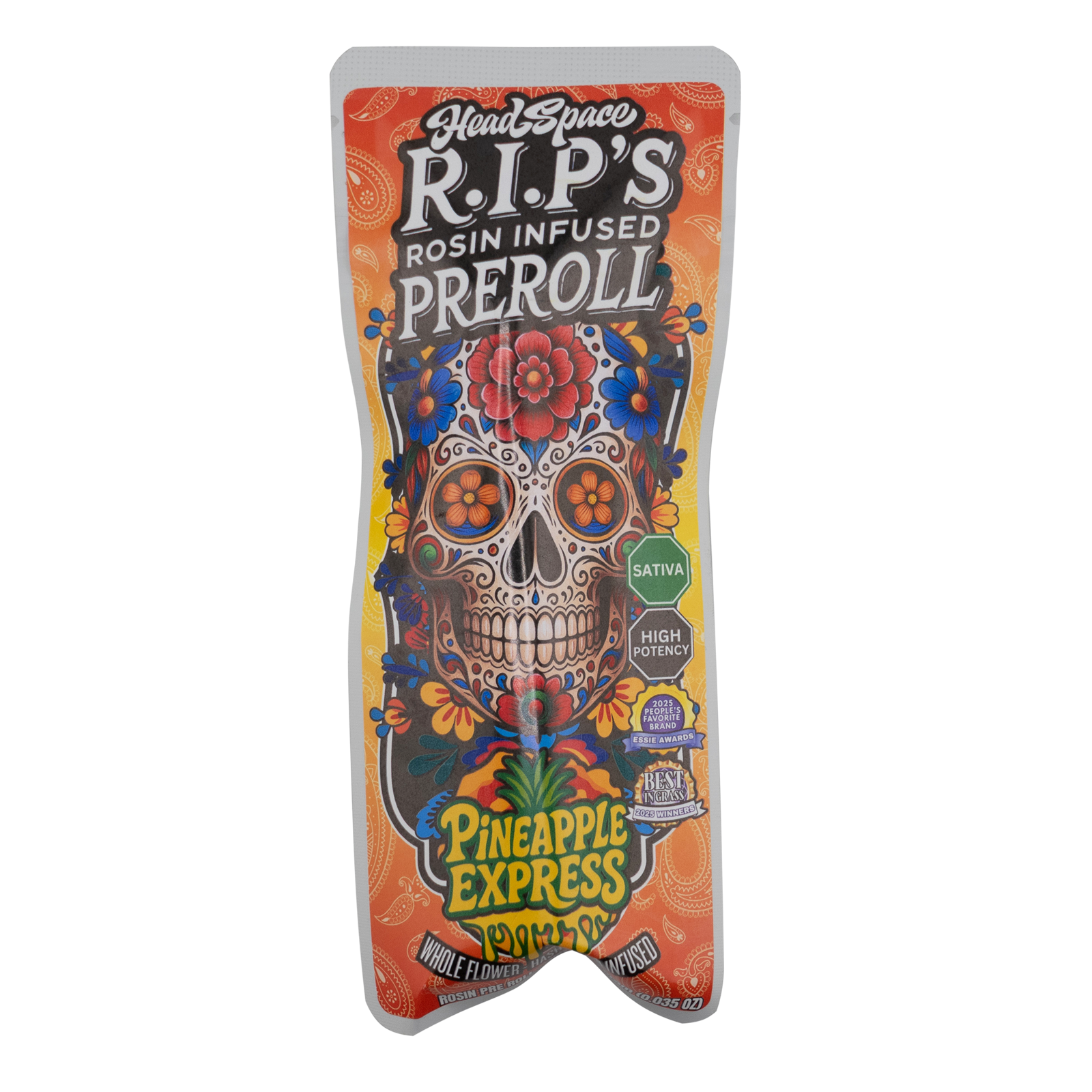 Photograph of product: HeadSpace Alchemy Rosin Infused Preroll - Pineapple Express (S) 1g