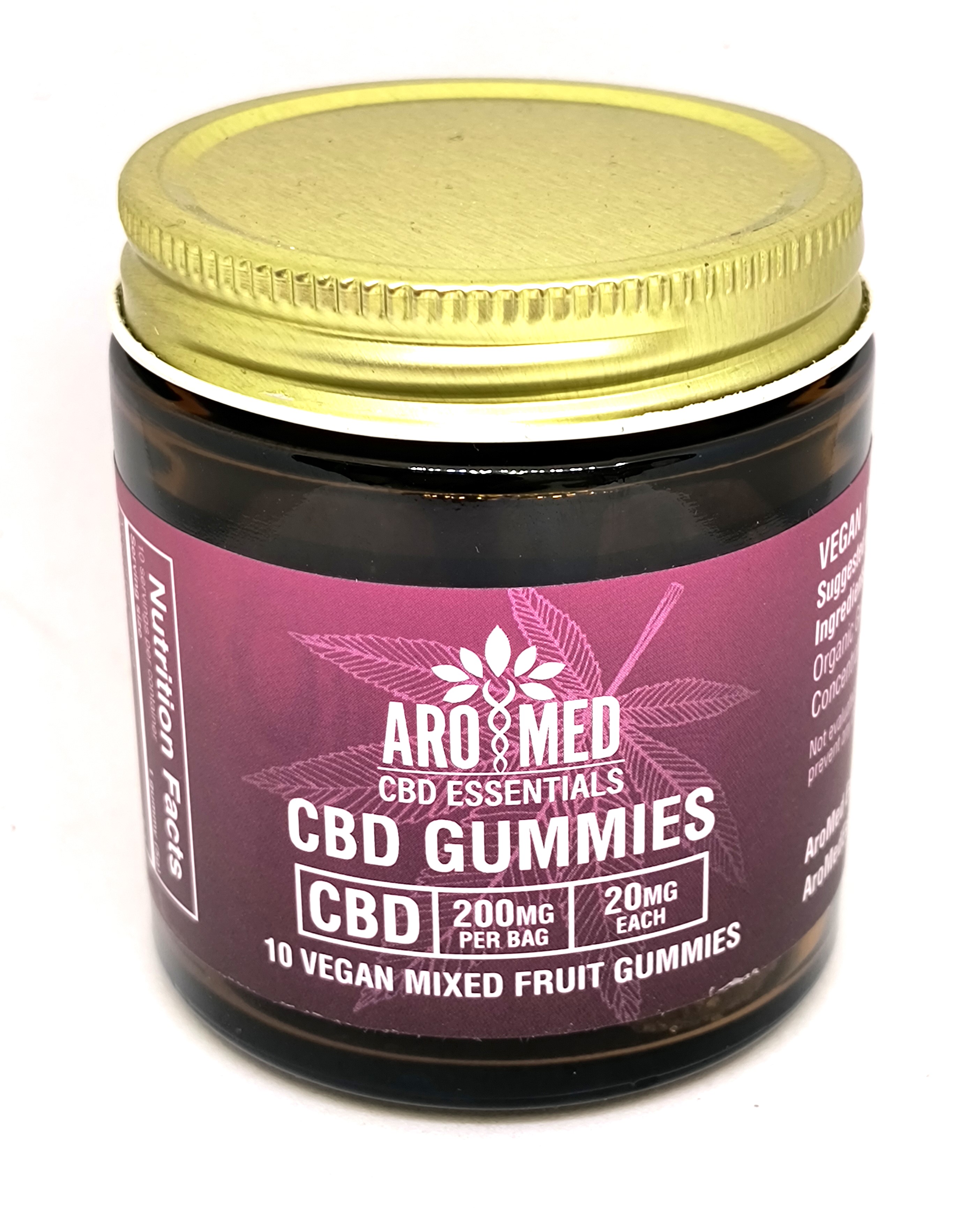 Photograph of product: CBD Gummies 20mg CBD 10 ct | AroMed