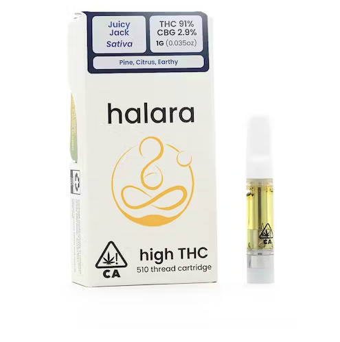 Photograph of Product: Juicy Jack (S) HIGH THC Full Spectrum CARTRIDGE 1g - Halara