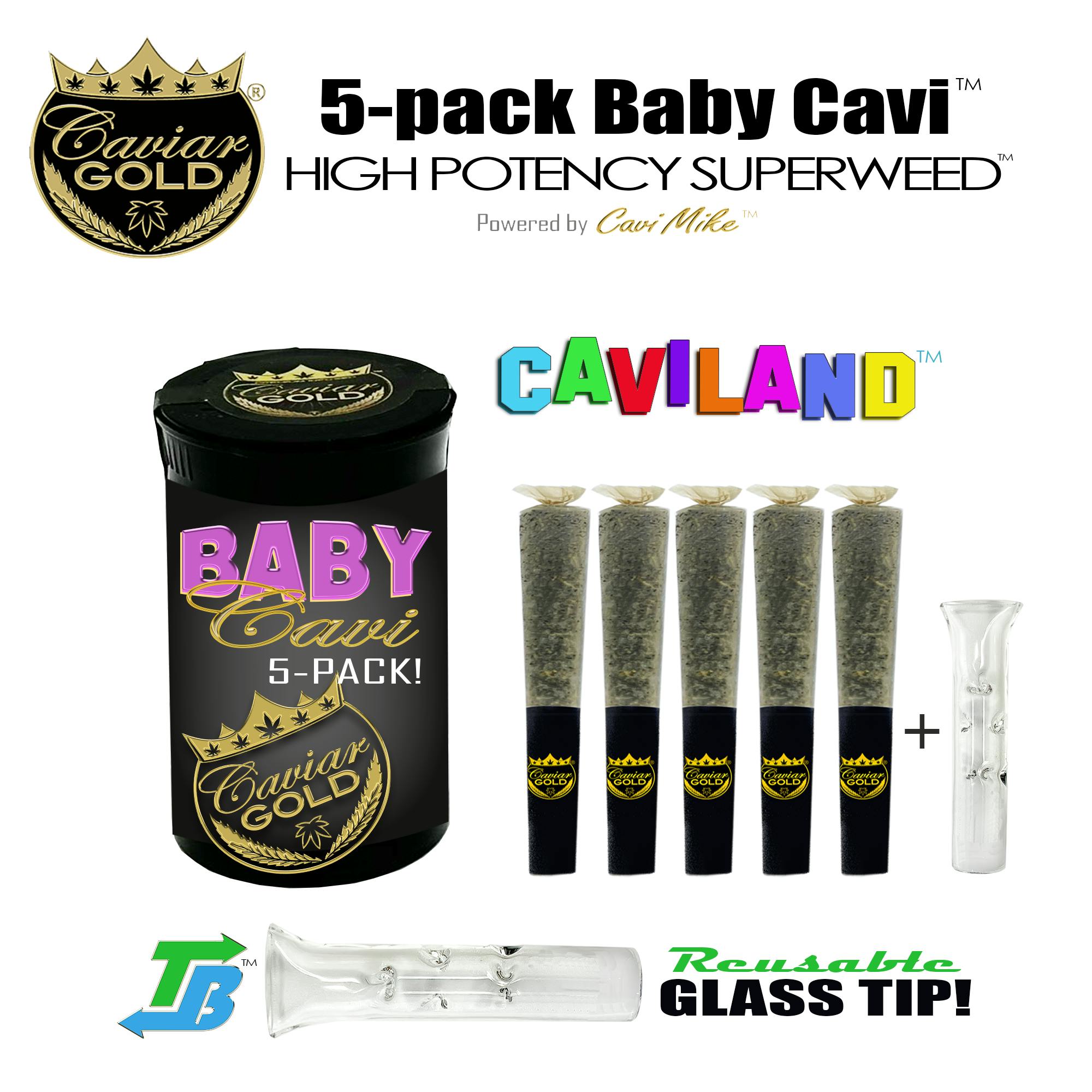 Photograph of product: Caviar Cone - Caviland Baby Cavis 5 Pack 2.5g