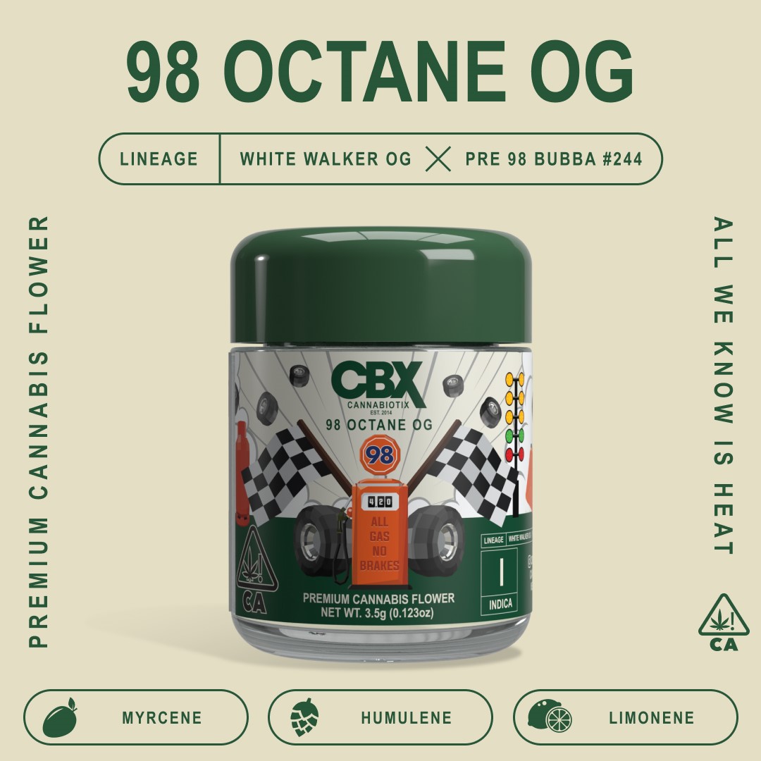 Photograph of product: 98 OCTANE OG 3.5G - CANNABIOTIX
