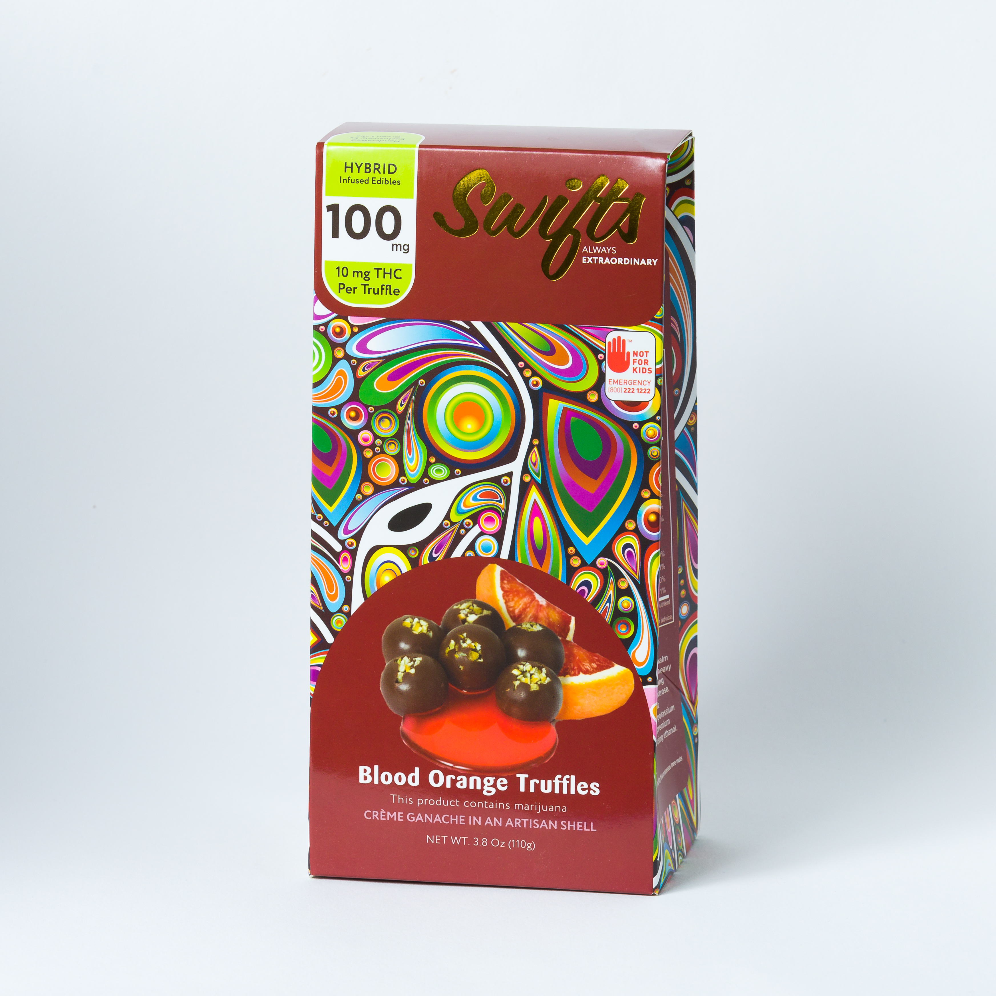 Photograph of product: 100mg (10pk) HYBRID Blood Orange Truffles by Swifts