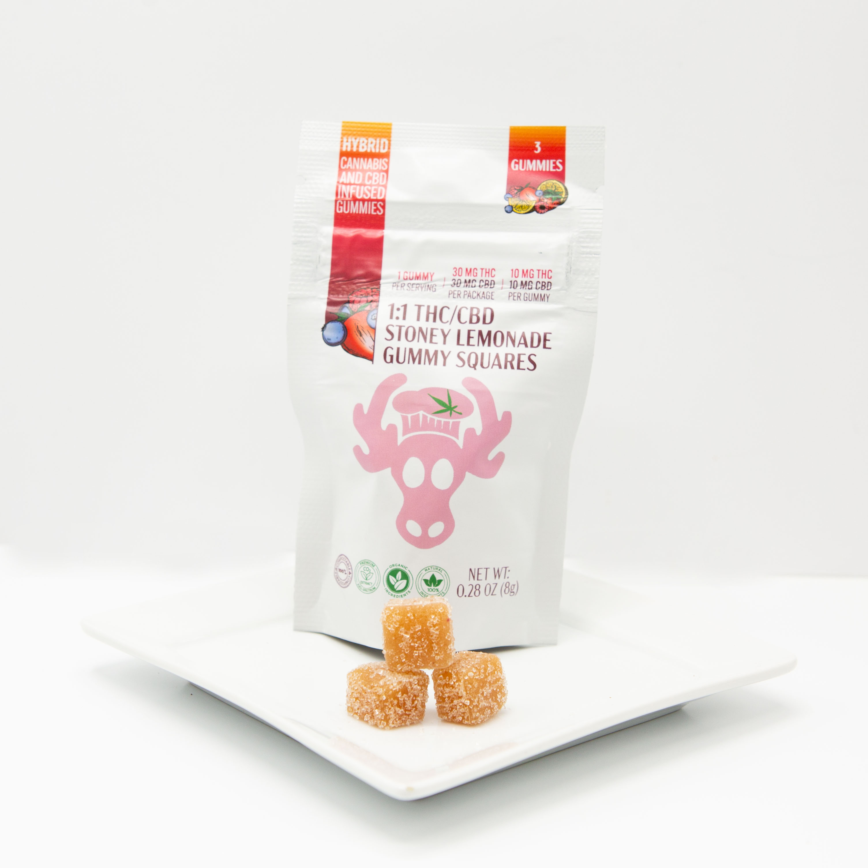 Photograph of product: Stoney Lemonade 1:1 Gummies (Hybrid) - 100mg
