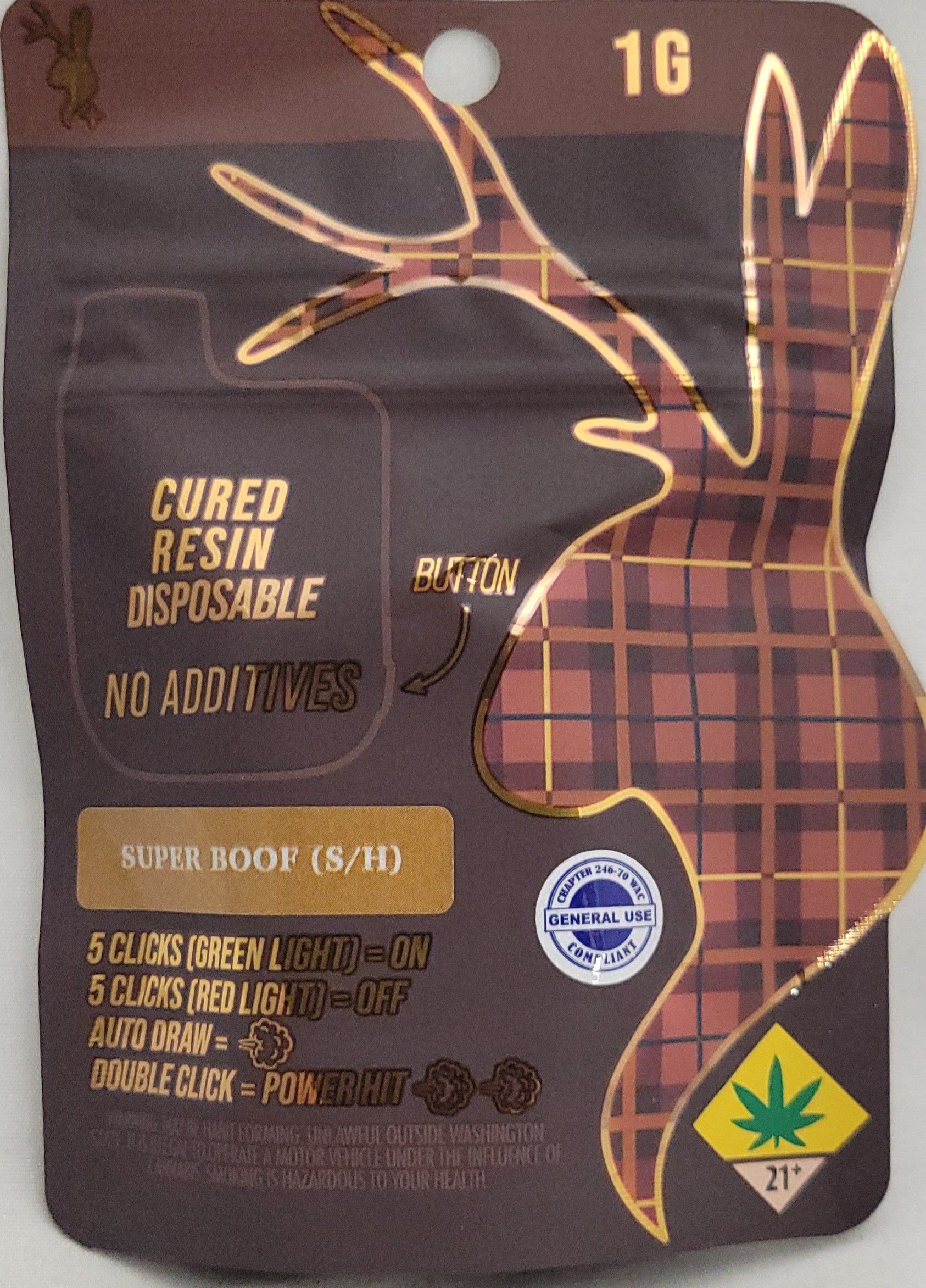 Photograph of product: *Cured Resin* Super Boof | 1g *General Use Compliant*