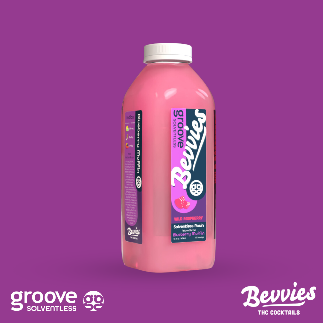 Photograph of Product: Bevvies x Groove - Wild Raspberry (Blueberry Muffin) Solventless Beverage
