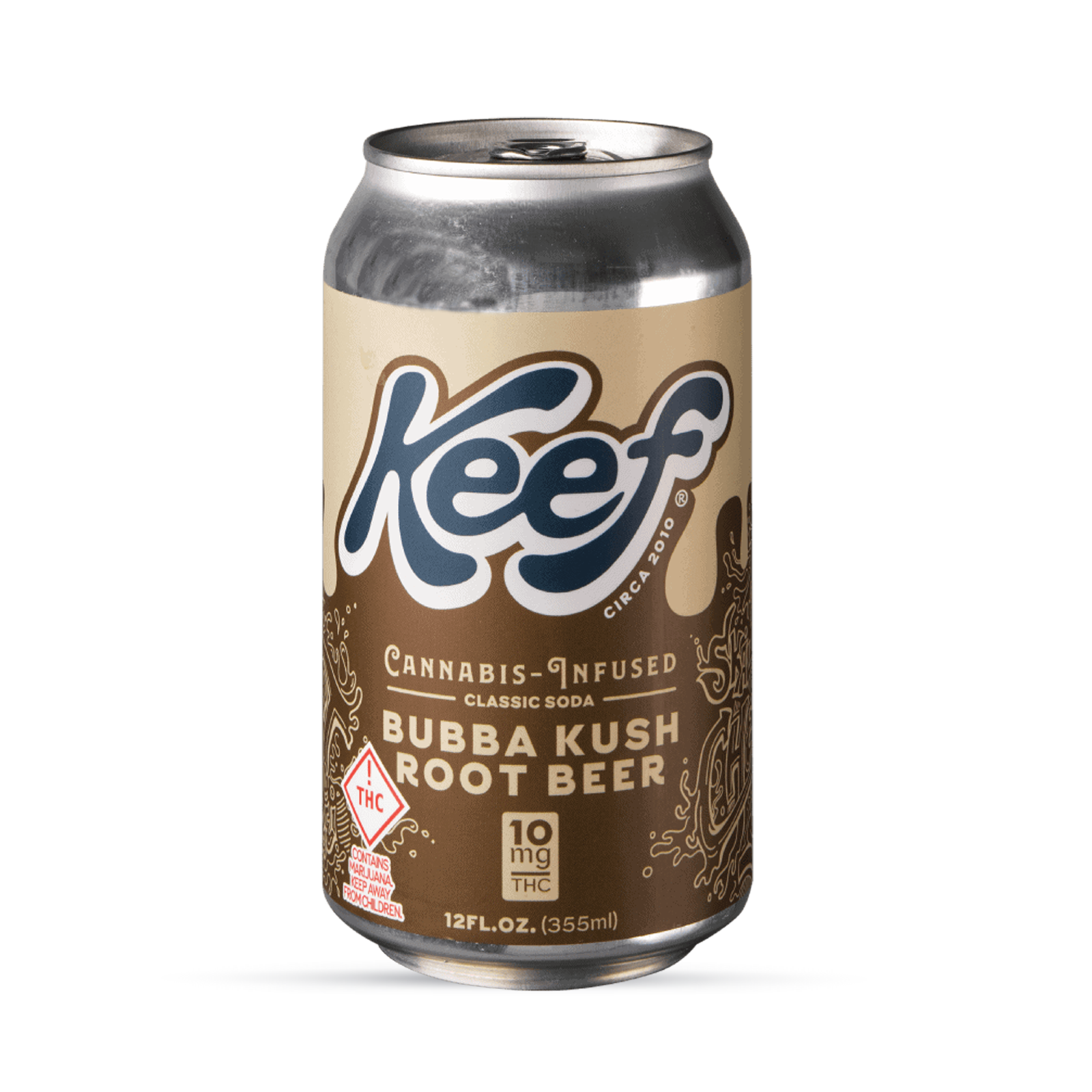 Photograph of Product: Keef Classic Soda Bubba Kush Root Beer | 10mg