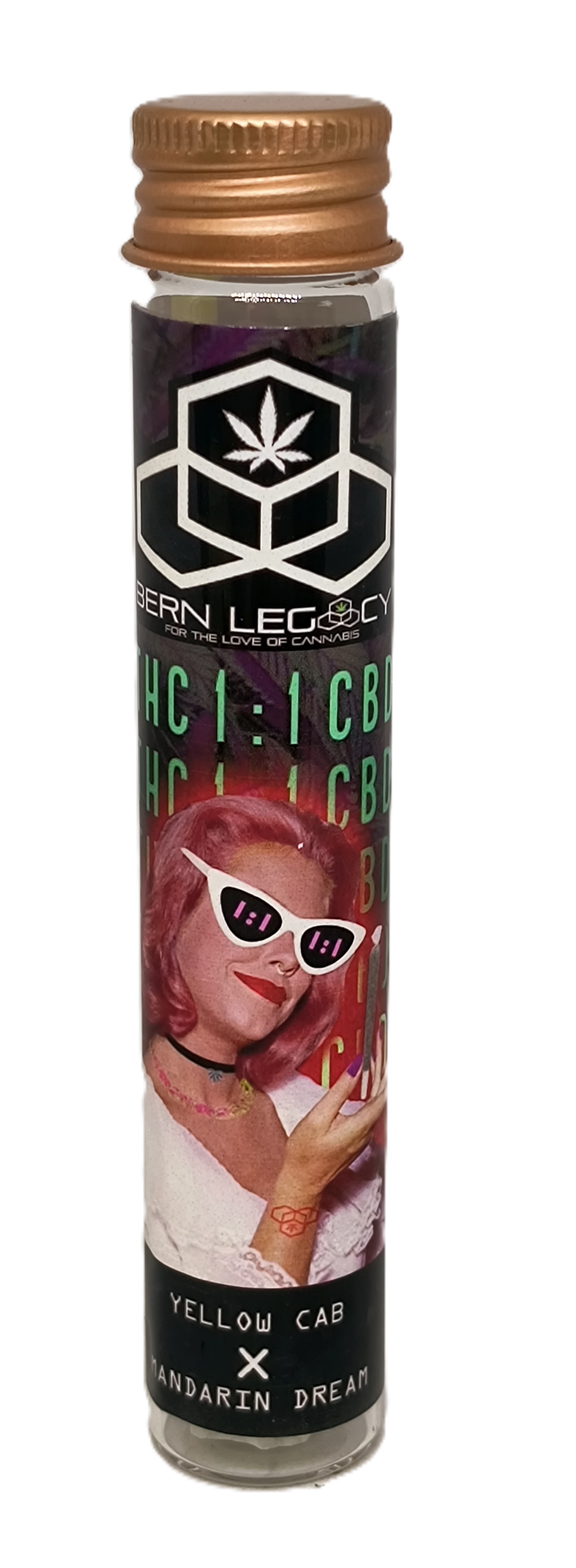 Photograph of product: Yellow Cab x M. Dream Pre-Roll 1:1 TH-oui:CBD | Bern Legacy