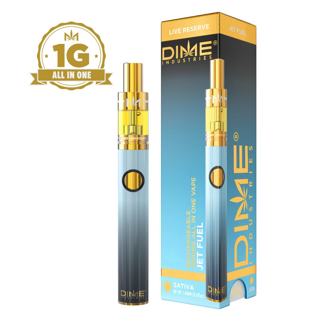 Photograph of product: Jet fuel - Live Resin AiO Vape - Dime